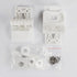 Meaferks Set lids,1 (2Pcs- MFL15) Toilet Seat Hinges Replacement Parts White Plastic Hinge with Screws, Connectors