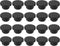 MECCANIXITY Silicone Rubber Hole Plug 17mm Diameter Soft Flexible Stopper for 16mm Hole Black, 20 Pieces