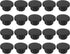 MECCANIXITY Silicone Rubber Hole Plug 17mm Diameter Soft Flexible Stopper for 16mm Hole Black, 20 Pieces
