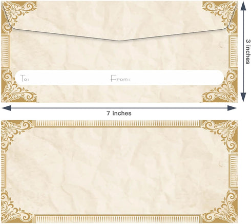Money Envelopes for Cash Gifts, Fancy Decorative Cash Stuffing Envelopes for Birthday Graduations Budgeting Eid Mubarak Weddings, 7x3 IN, 90 Packs by DUGUTUL