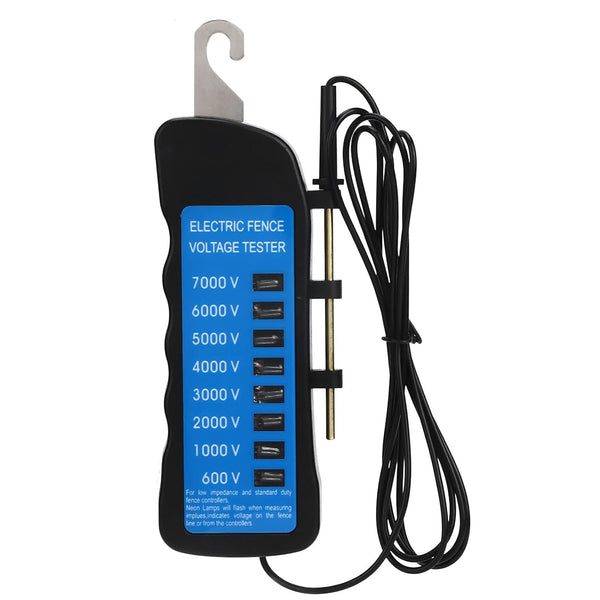 Electric Fence Voltage Tester 7KV Eight Light Indicator 600V - 7000V Portable Farm Fence Tester with Probe