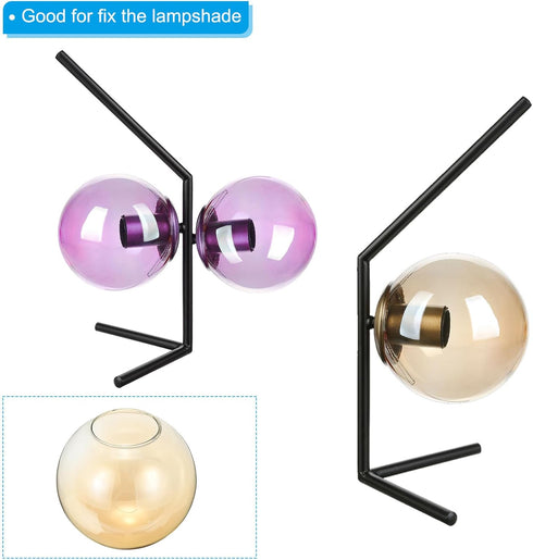 6 Inch 1pcs PATIKIL Amber Glass Globe Shades Replacement, Handmade Glass Lamp Shade Lampshade Light Fixture