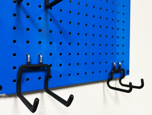 Metal Pegboard 12-Inch Tall x 16-Inch Wide Heavy Duty Wall Organizer for Garage Tool Storage, 4pcs Blue
