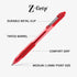 Zebra Pen Z-Grip Retractable Ballpoint Pen, Medium Point, 1.0mm, Red Ink, 12-Count