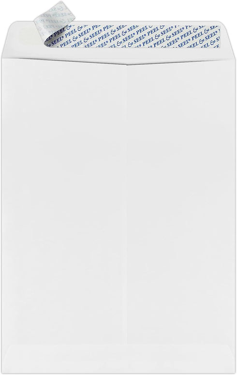 LUXPaper 9 x 12 Open End Window Envelopes | Peel & Press | White | 28lb. Text | 50 Qty by LUXPaper