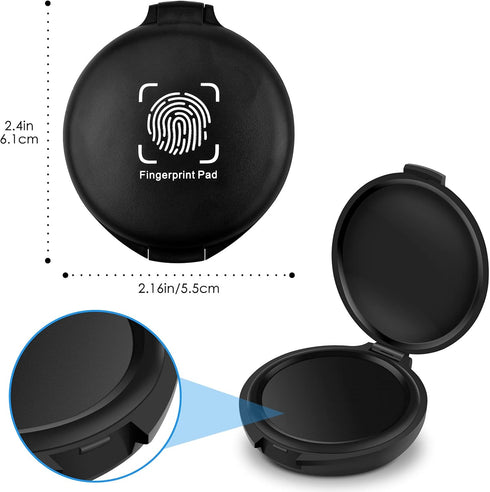 ERKOON 9 Pack Fingerprint Ink Pads, Thumbprint Ink Pad for Notary Supplies and Security ID