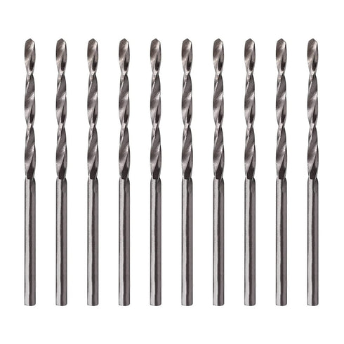 Utoolmart 2.4mm Twist Drill, High Speed Steel Bit, 10Pcs Set for Power Tool, Straight Shank 2.4mm Dia.