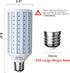 60W LED Corn Light Bulb, Large Mogul E39 Base, 6000-Lumen, 6500K Daylight Cool White,LED Corn Bulb for Large Area Garage Factory Warehouse Barn Shopping Mall Supermarket AC85V-265V by Auzer