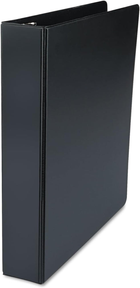Universal UNV20771 Deluxe Non-View D-Ring Binder, 1.5 in. Capacity, Black with Label Holder