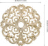 12 Inch Decorative Ceiling Medallion Round Base Ceiling Light Medallion with Artistic Floral Corner Design for Living