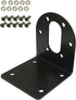 Black 37mm DC Gear Motors Mounting Bracket - Iron Anti-Rust Gearbox L-Shape Fixed Seat