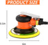 ZHONGAN 6" Pneumatic Air Random Orbital Sander - Heavy Duty Polishing Tool for Wood Working