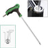 T-Handle Hex Keys Ball End Long Arm Metric Hexagon Allen Wrench Repair Kit, 6mm Green Steel for Home Automotive