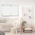 JILoffice 2 Month Magnetic Dry Erase Calendar Whiteboard, 36 x 24 Inch, Wall Mounted