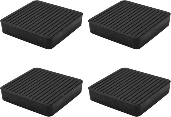 Non Slip Furniture Pads - SAFYY Square Rubber Anti Skid Caster Cups for Couch, Chair, Feet, Bed Stoppers