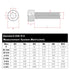 M5-0.8 x 55mm Socket Head Cap Screws, 304 Stainless Steel 18-8, Allen Socket Hex Drive, 15 PCS