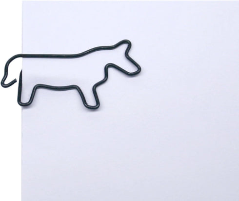 Horse Shaped Paper Clips, 100 Count Black, Great for Collectors or Office Gift, Comes in Round Tin with Lid