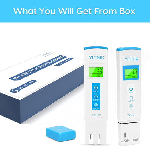 2nd Swimming YINMIK Digital pH Meter TDS Meter Combo Accurate Measurement for pH TDS EC Temp with ATC, Generation Water