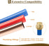 1/2" Push to Connect Tee Brass Plumbing Fitting for PEX, Copper, CPVC Pipe with Upgraded Stiffener (6 Pack)