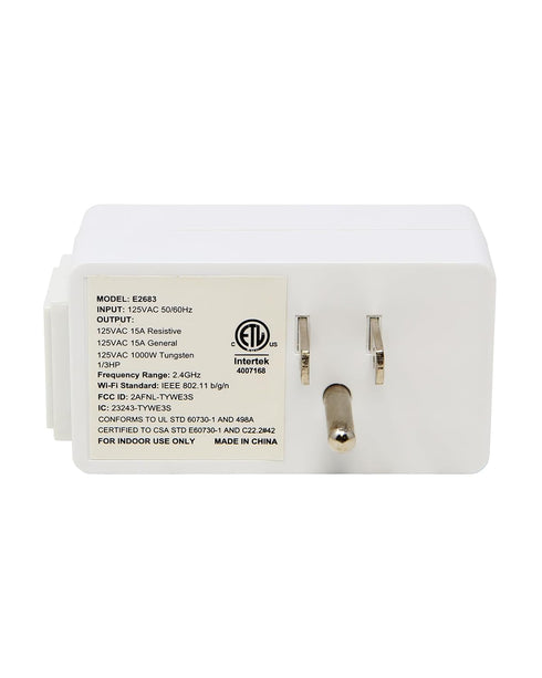 E2683 Lightkiwi WiFi Smart Plug for Low Voltage Landscape Lighting Transformer