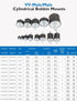 M8 Rubber Vibration Isolator Mounts, 4pcs M8x23-40x30mm, Anti Vibration Silent-Blocks for Car Boat Motors