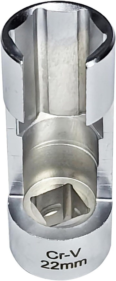22MM (1/2"DR) Diesel Injector Fuel Line Socket Set Flare Nut Wrench for Difficult Access, Thermo Switches, ABS Tube