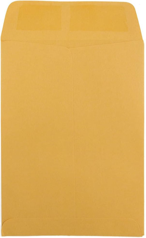 JAM PAPER 5 1/2 x 7 1/2 Open End Catalog Envelopes, Brown Kraft Manila, 50/Pack