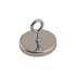 Master Magnetics Round Base Magnet with Eyebolt - 2.65" Diameter, 2.125" Total Height, 65 Pound Pull, Chrome, Pack of 2, RB70EBX2
