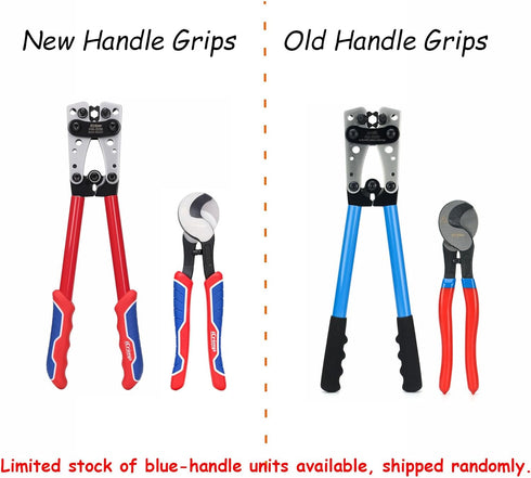 8, 6, 4, 2, 1, 1/0 iCrimp Battery Cable Lug Crimping Tool for AWG Heavy Duty Wire Lugs, Battery Terminal, Copper Lugs