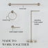 Marmolux Acc Brushed Towel Ring for Bathroom, SUS304 Stainless Steel Hand Towel Holder