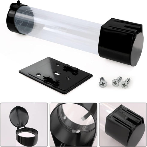Cup Dispenser, Water Cooler Pull Type Holder for 5oz - 7oz Cone or Flat Bottom Cups, Wall Mount