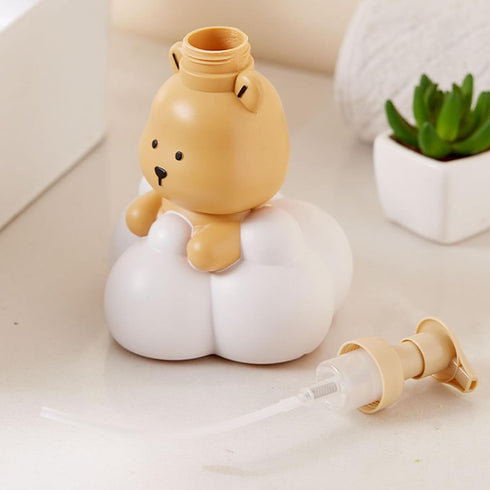 Ywmsfl 250/500ml Cartoon Bear Foaming Soap Dispenser Refillable Hand Sanitizers and Shampoo Bottle for Bathroom