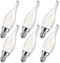Genixgreen Frosted LED Candelabra Bulbs, 1.5W E12 Mini Candle Bulb, 15 Watt Equivalent, 2700K Soft White, Pack of 6