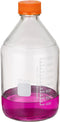 PATIKIL 1 Pack Reagent Media Storage Bottles, 2000ml Borosilicate Glass Graduated Round Bottles for Lab
