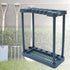 MooneHived 40 Garden Tool Organizer, Rolling Storage Rack Tower Yard Tool Organizer Cart Heavy Duty Garden Tool