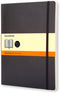Moleskine Classic Notebook, Soft Cover, XL (7.5" x 9.5"), Ruled/Lined, Black, 192 Pages