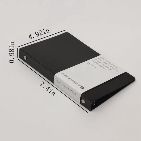Plastic Round Ring Binders PVC Binder Covers Loose Leaf Binder Protector Refillable Notebook (A6,Black 2 pack) by receip