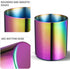 Lidwot Set 2 304 of Rainbow Stainless Steel Mirror-Polished Round Pen Holder Nordic Style Pencil Cup & Makeup Brush