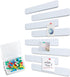 Felt Pin Board Bar, 13"x2", Pack of 8 Bulletin Board Strips with 40 Push Pins for Home Office