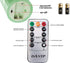 danip 3 10-Key 24-Hour Green LED flameless Candle with Embedded Starlight String, LED Candles, Remote Control, Timer
