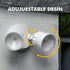 P6221W-D2D 2000 18 28 LUTEC Lumen Watt LED Dual-Head Flood Light Outdoor Dusk to Dawn Waterproof Exterior Security Wall