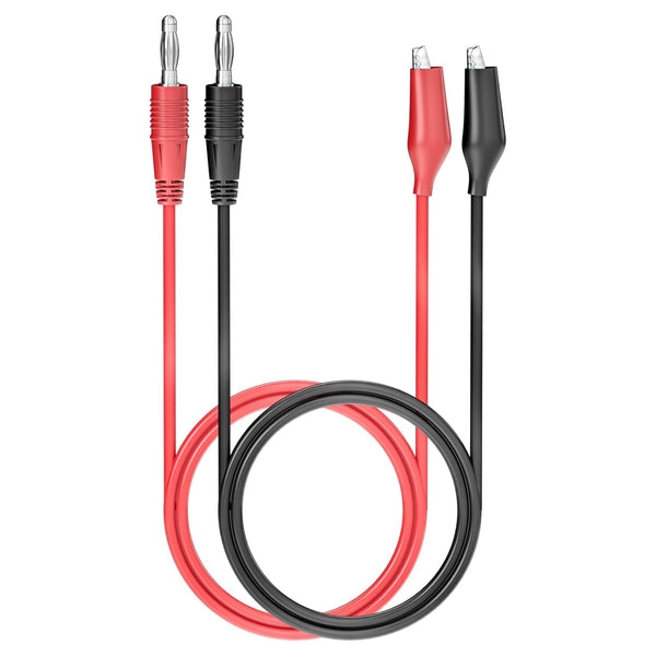 Goupchn 4mm Banana Plug to Alligator Clip Test Leads, 2PCS Red Black