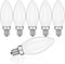 FUTIME 6Pack B11 E12 LED Candelabra Bulbs, 5W Equal 40 watt Edison Light