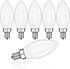 FUTIME 6Pack B11 E12 LED Candelabra Bulbs, 5W Equal 40 watt Edison Light