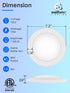 2 Pack 6 Inch Dimmable 5000K, 15W 1100LM, 90+, LED Disk Light, Flush Mount Ceiling Lights, Daylight CRI Low Profile