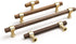 6 Pack Walnut Wooden Drawer Pulls Beech Wood Drawer Handles Wood Hardware for Cabinets Dressers Wood Cabinet knobs