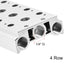 uxcell 1/4" G Thread 4 Row Aluminum Manifold Solenoid Air Pneumatic Valve Base Socket for 4V210 Series