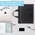 M&G Zipper Pouch with Handle, Large Pocket File Bag for Office Document Storage (Black, 12x15 in)