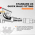 2-Way Connection Air Nozzle Blow Gun, Rubber Tip Air Nozzle with 1/4 in Standard Quick Fitting