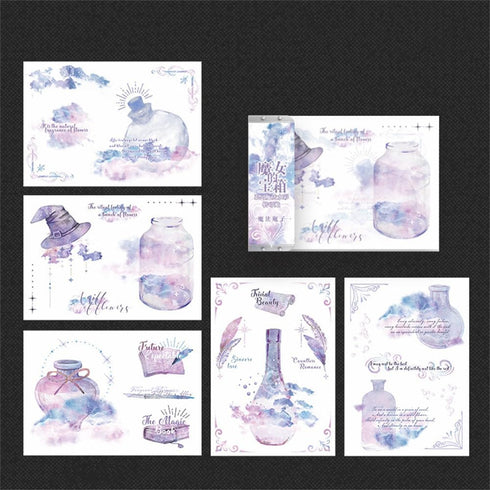 Stickers for Scrapbooking Kit Magic Bottle Aesthetic Paper Diary Planner Junk Journaling